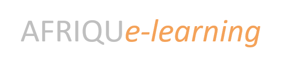 Logotipo de AFRIQUe-learning: cours de formation à distance sur le net